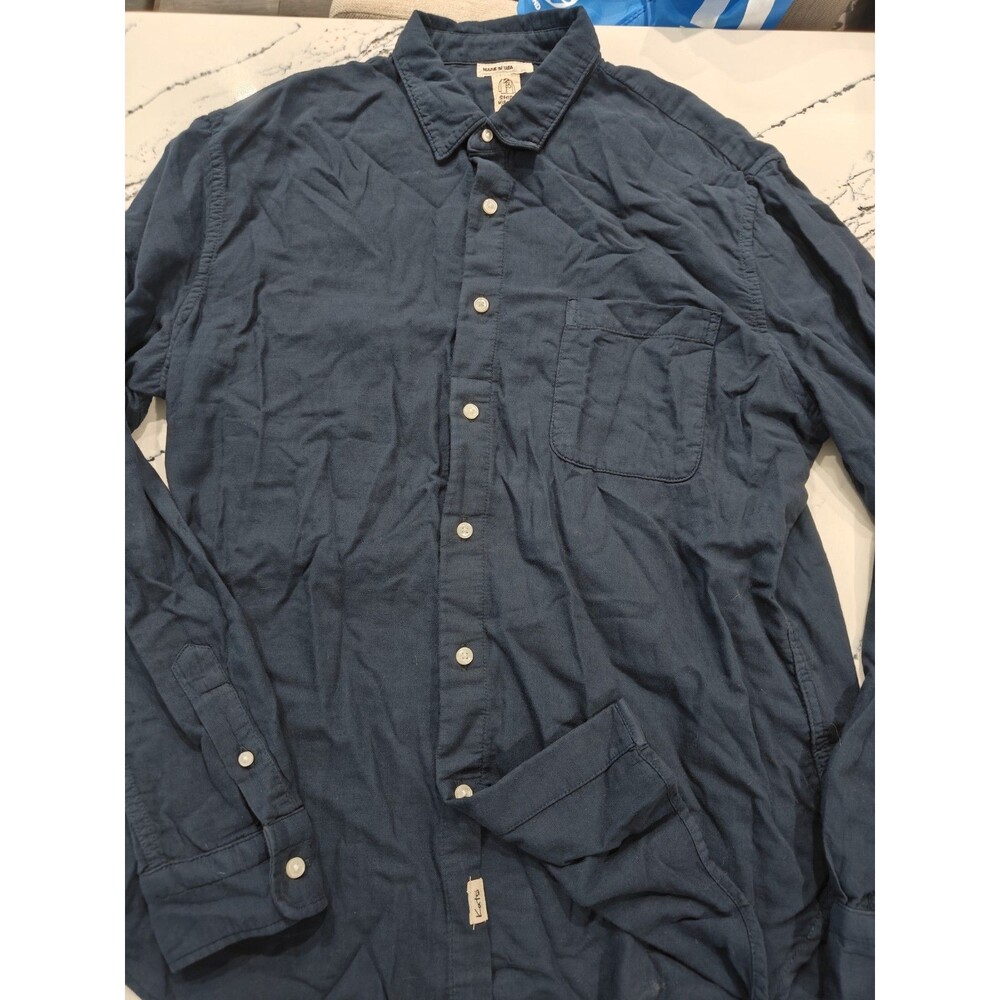 Hiroshi Kato The Ripper Shirt XL Navy Blue Made In USA Classic